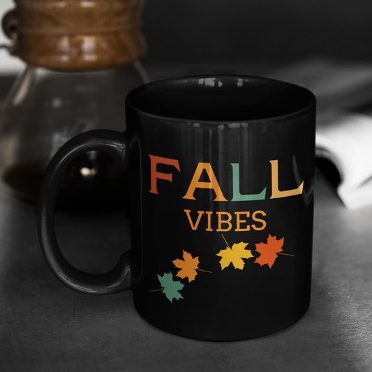 Fall Vibes - 11 & 15 oz. Black Mug