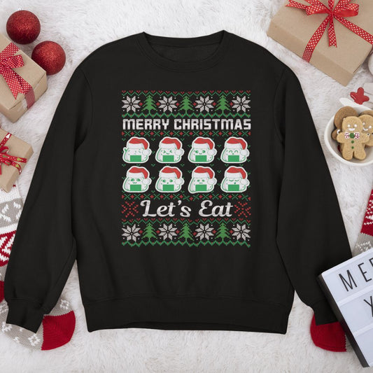 Merry Christmas, Let's Eat - Unisex Ugly Sweater, Christmas, Winter, Fall