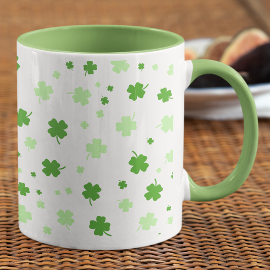 St. Patrick Leafs - 11 & 15 oz. White/Green Mug