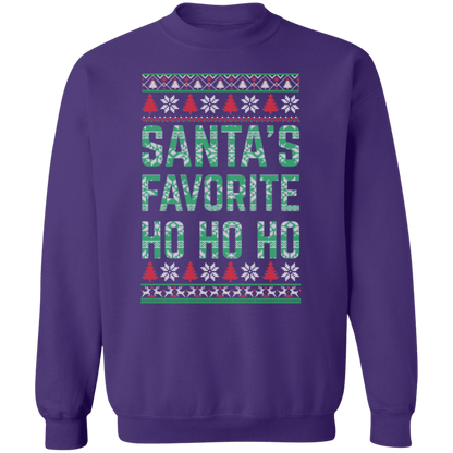 Santa's Favorite HO HO HO - Unisex Ugly Sweater, Christmas, Winter, Fall
