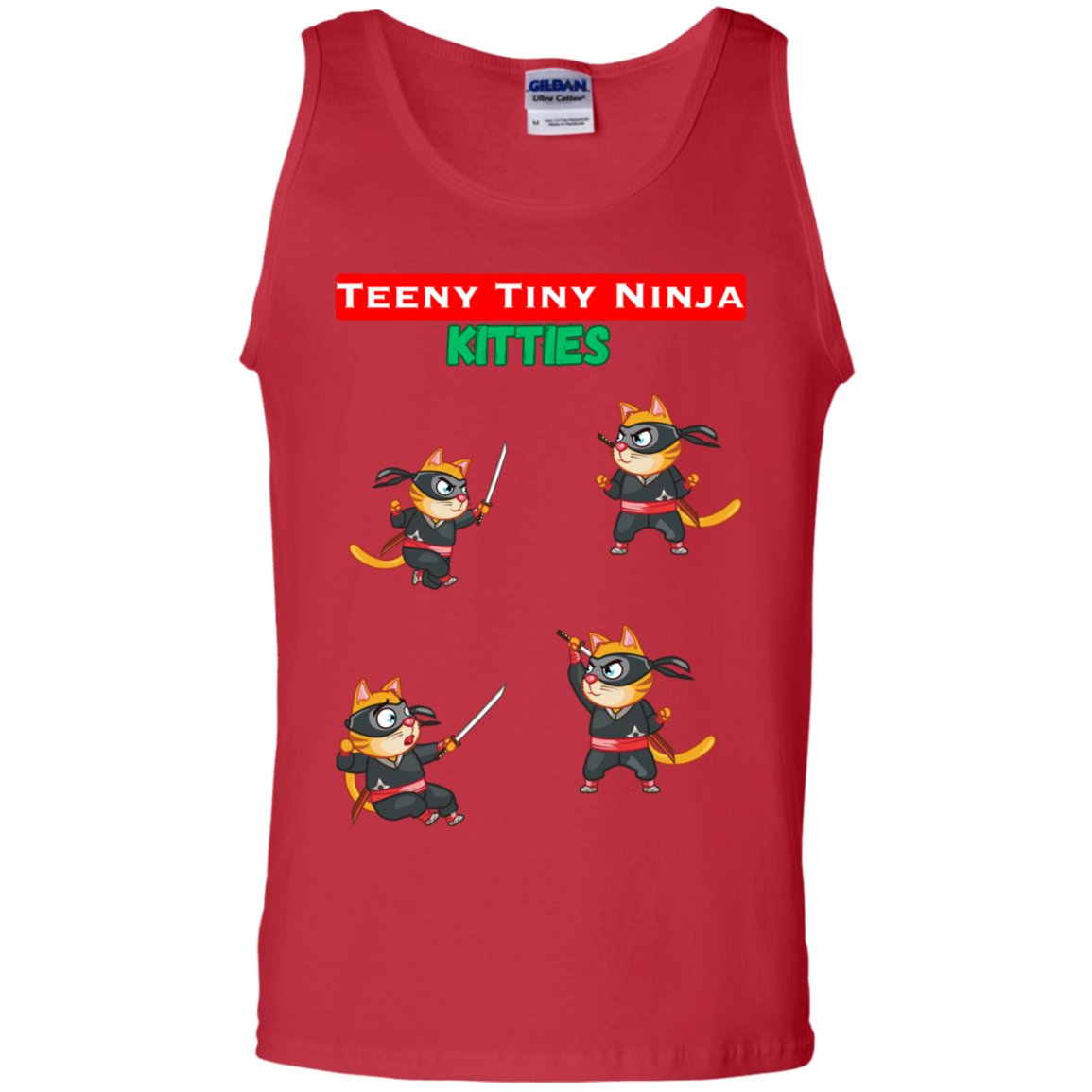 Teeny Tiny Ninja Kitties - Camiseta sin mangas para hombre