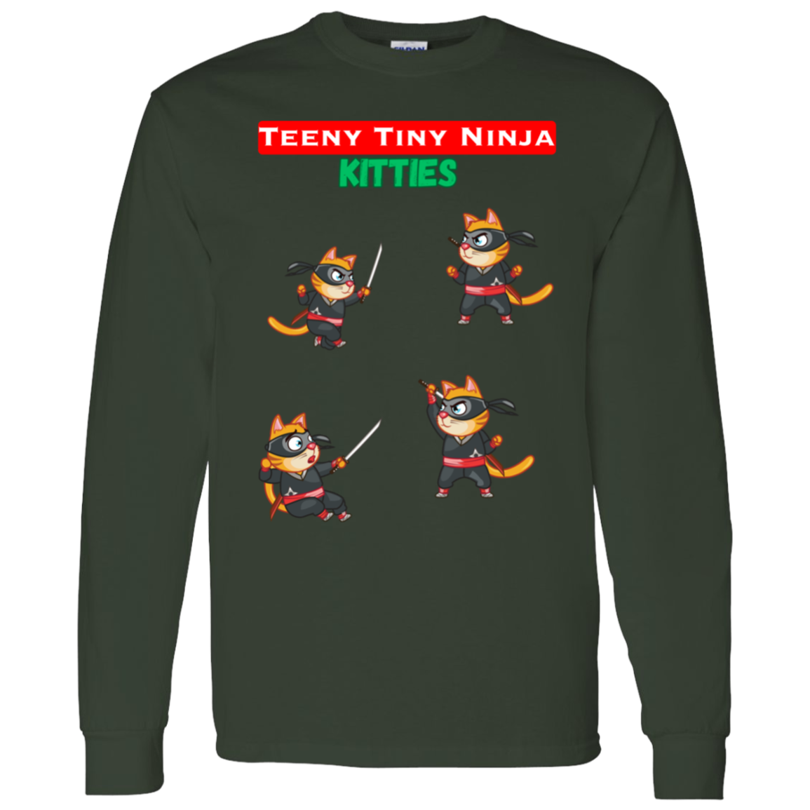 Teeny Tiny Ninja Kitties - Men's Long-Sleeve T-Shirt