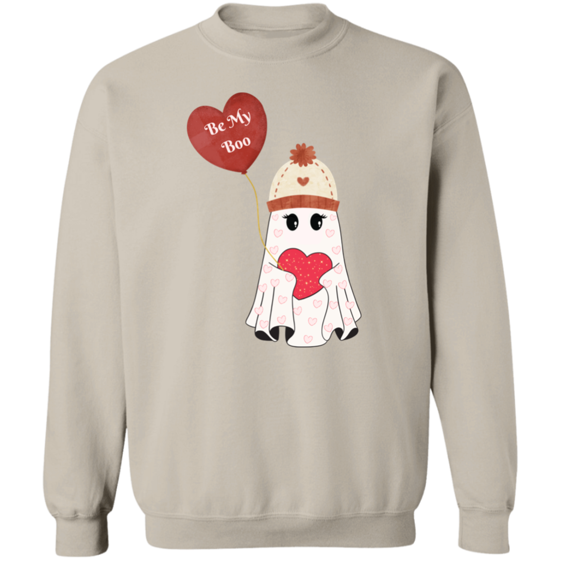 Be My Boo, Ghost Valentine- Ladies Sweatshirt, Valentine's Day, Winter