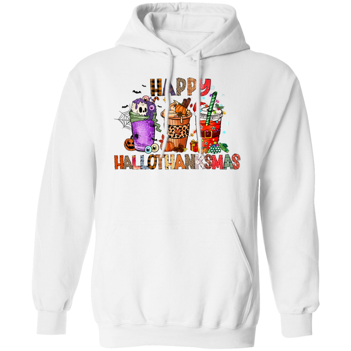 Happy Hallothanksmas - Unisex Pullover Hoodie