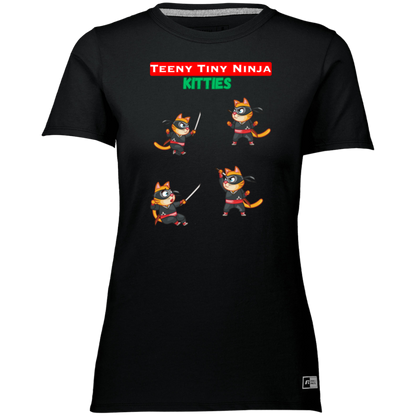 Teeny Tiny Ninja Kitties - Camiseta / Camiseta Dri-Power esencial para mujer