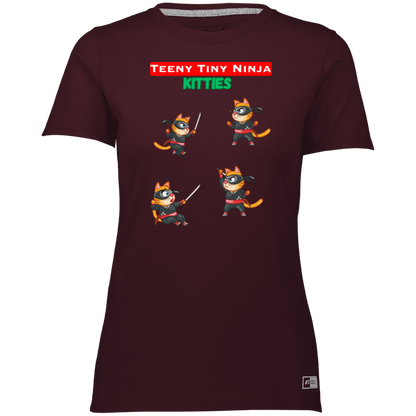 Teeny Tiny Ninja Kitties - Camiseta / Camiseta Dri-Power esencial para mujer