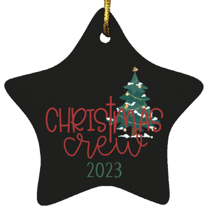 Christmas Crew (2023) - Wooden Circle, Oval, Star, & Heart Ornaments