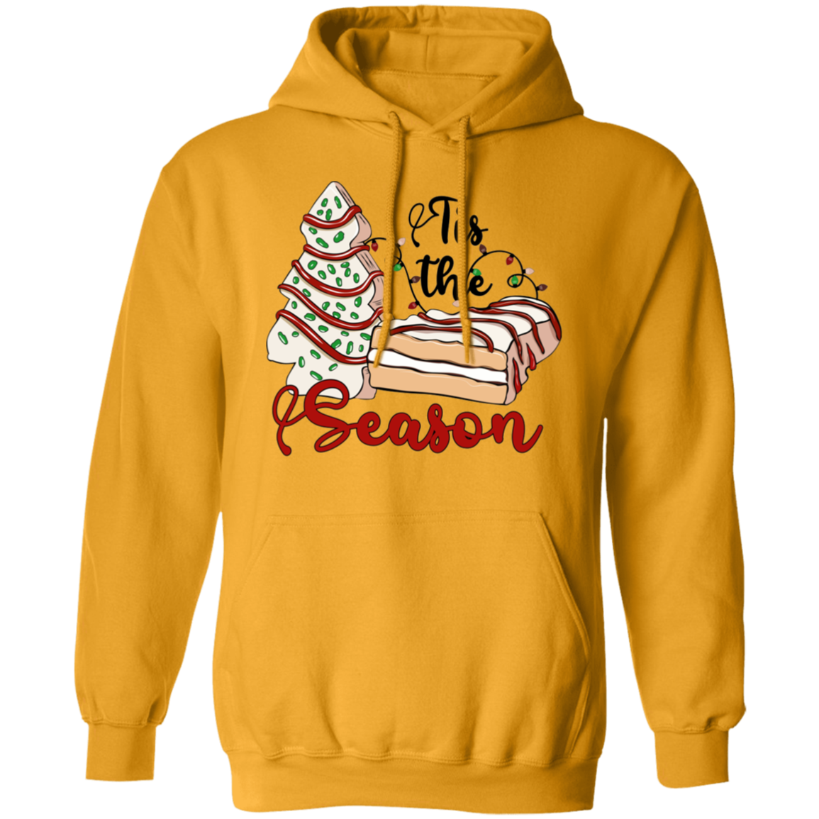 Tis The Season, regalo de pastel de Navidad - Sudadera con capucha unisex