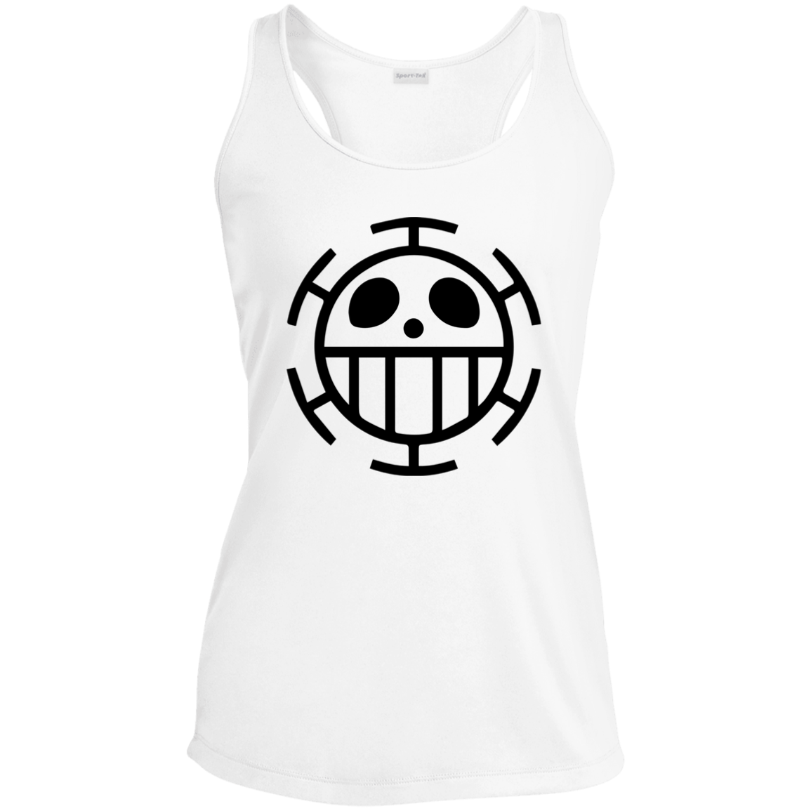 Logotipo de Heart Pirates: camiseta sin mangas con espalda cruzada de alto rendimiento para mujer