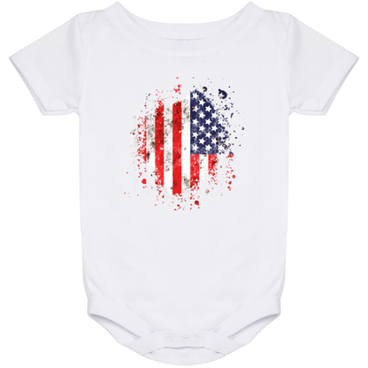 American Flag - Unisex Baby Onesie 6, 12, & 24 Month
