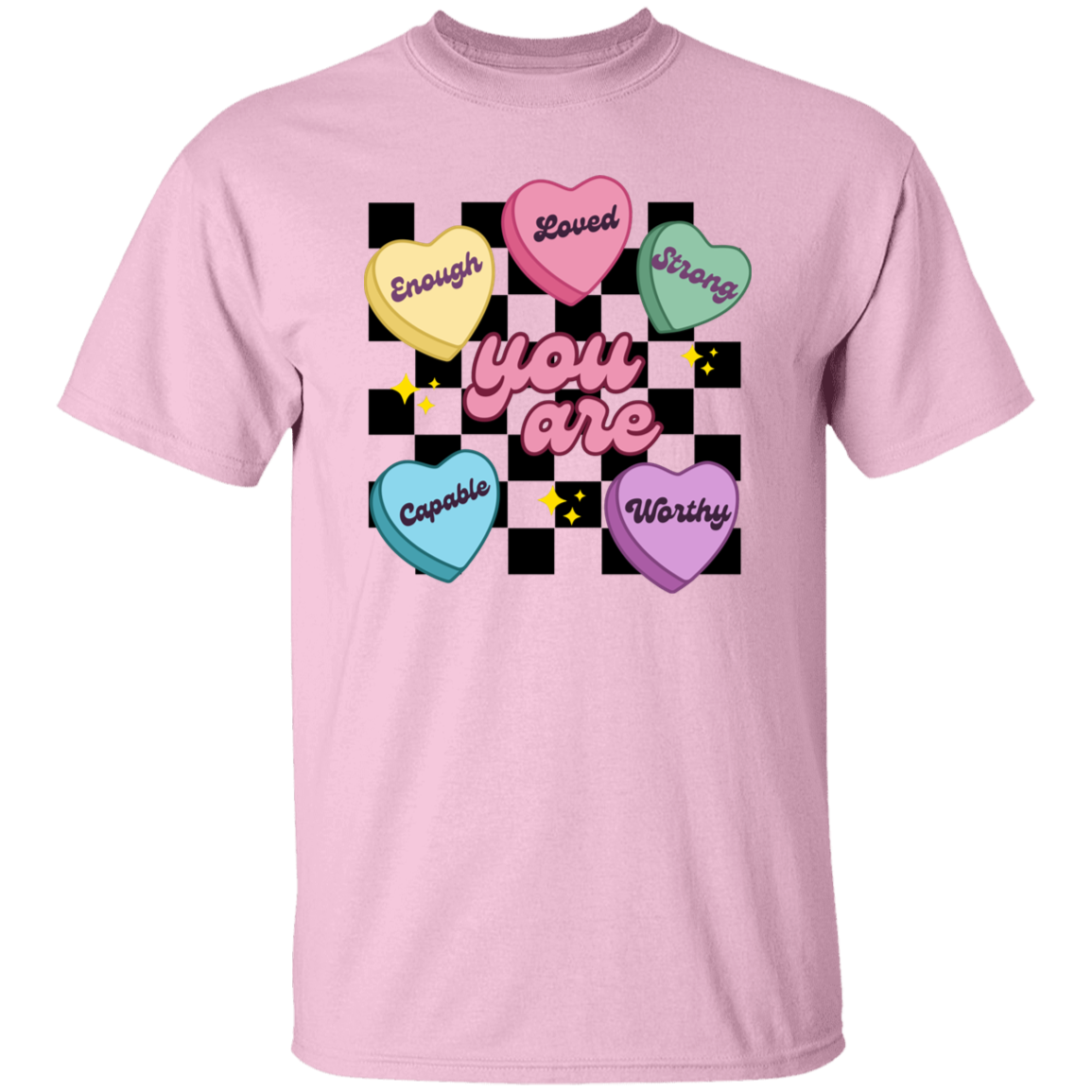 Corazones de caramelo de San Valentín - Camiseta unisex