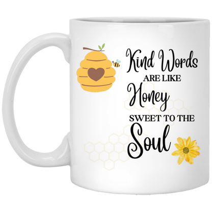 Kind Words & Honey - 11 & 15 oz. White Mug