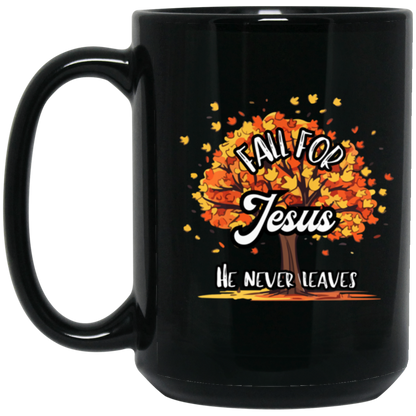 Fall For Jesus - 11 & 15 oz. Black Mug