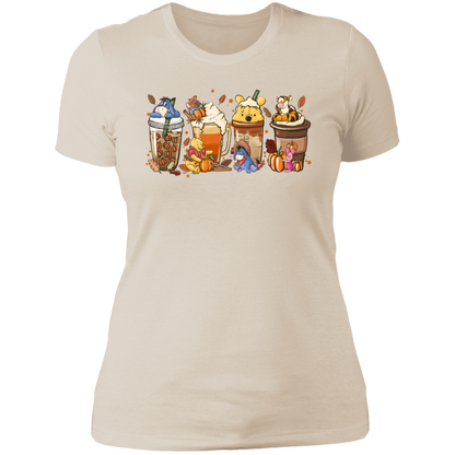 Pooh and Friends Drinks - Women's, Ladies' Boyfriend T-Shirt