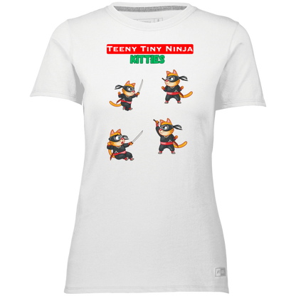 Teeny Tiny Ninja Kitties - Camiseta / Camiseta Dri-Power esencial para mujer