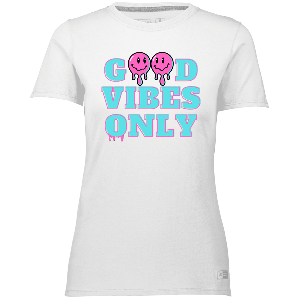 Good Vibes Only - Camiseta / camiseta Dri-Power esencial para mujer