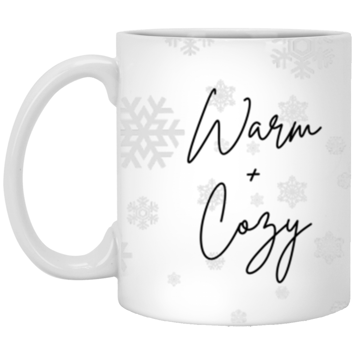 Warm & Cozy, Merry & Bright, Full Wrap-Around - 11 & 15 oz. White Mug