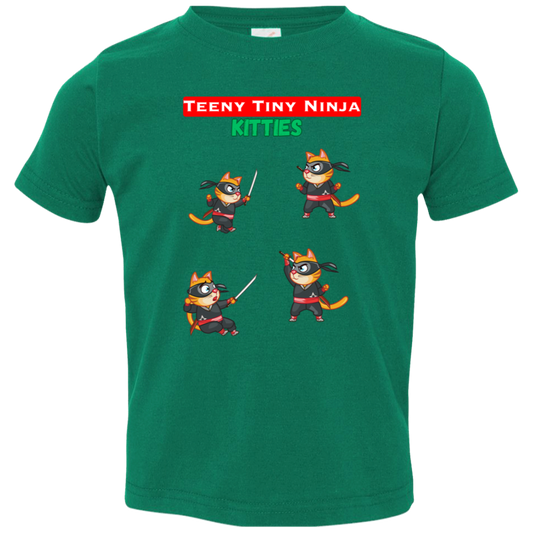 Teeny Tiny Ninja Kitties - Unisex Toddler Jersey T-Shirt
