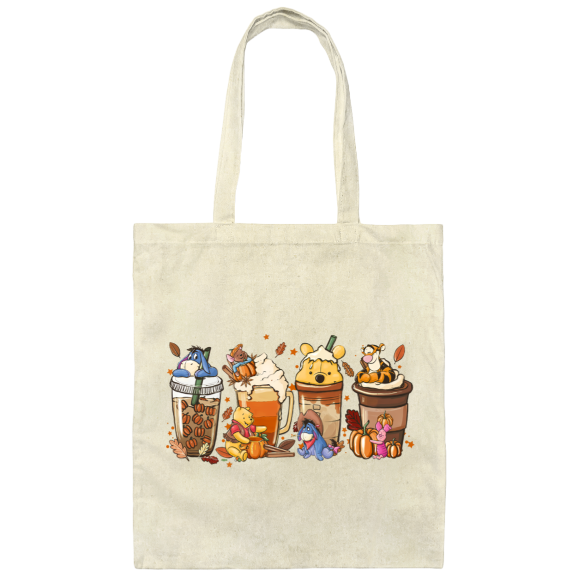 Bebidas de Pooh y sus amigos, diseño frontal y posterior - Bolsa