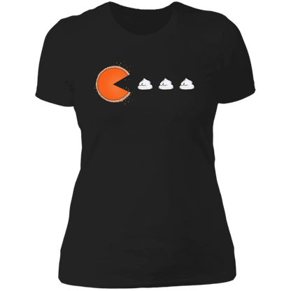 Pacman Pumpkin Pie- Women's, Ladies' Boyfriend T-Shirt