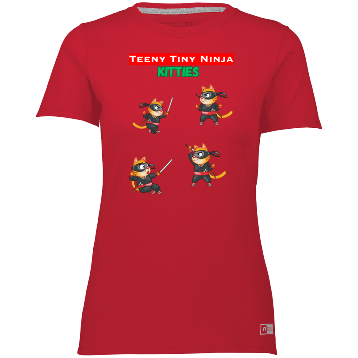 Teeny Tiny Ninja Kitties - Women's, Ladies’ Essential Dri-Power Tee / T-Shirt