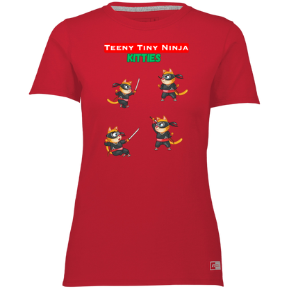 Teeny Tiny Ninja Kitties - Camiseta / Camiseta Dri-Power esencial para mujer