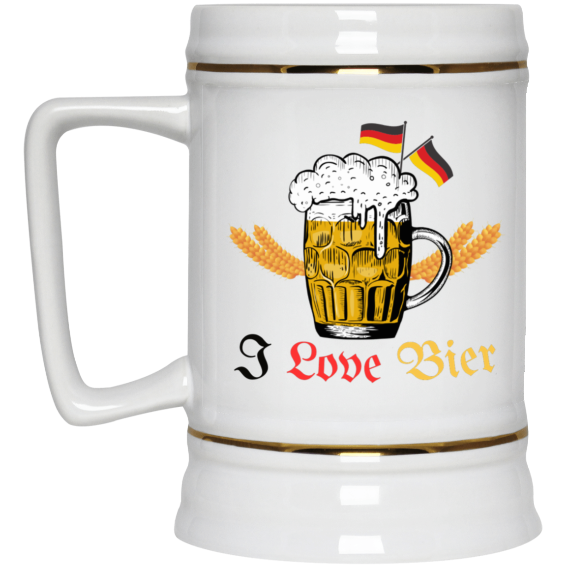 I Love Beir (Beer) - Beer Stein 22oz.