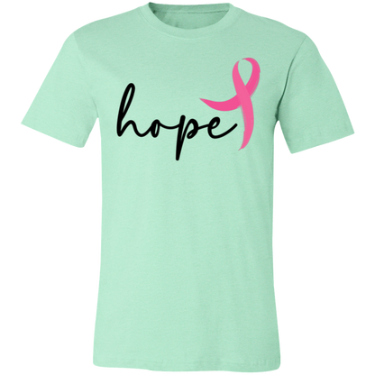 Hope, Breast Cancer Awareness- Unisex Jersey T-Shirt