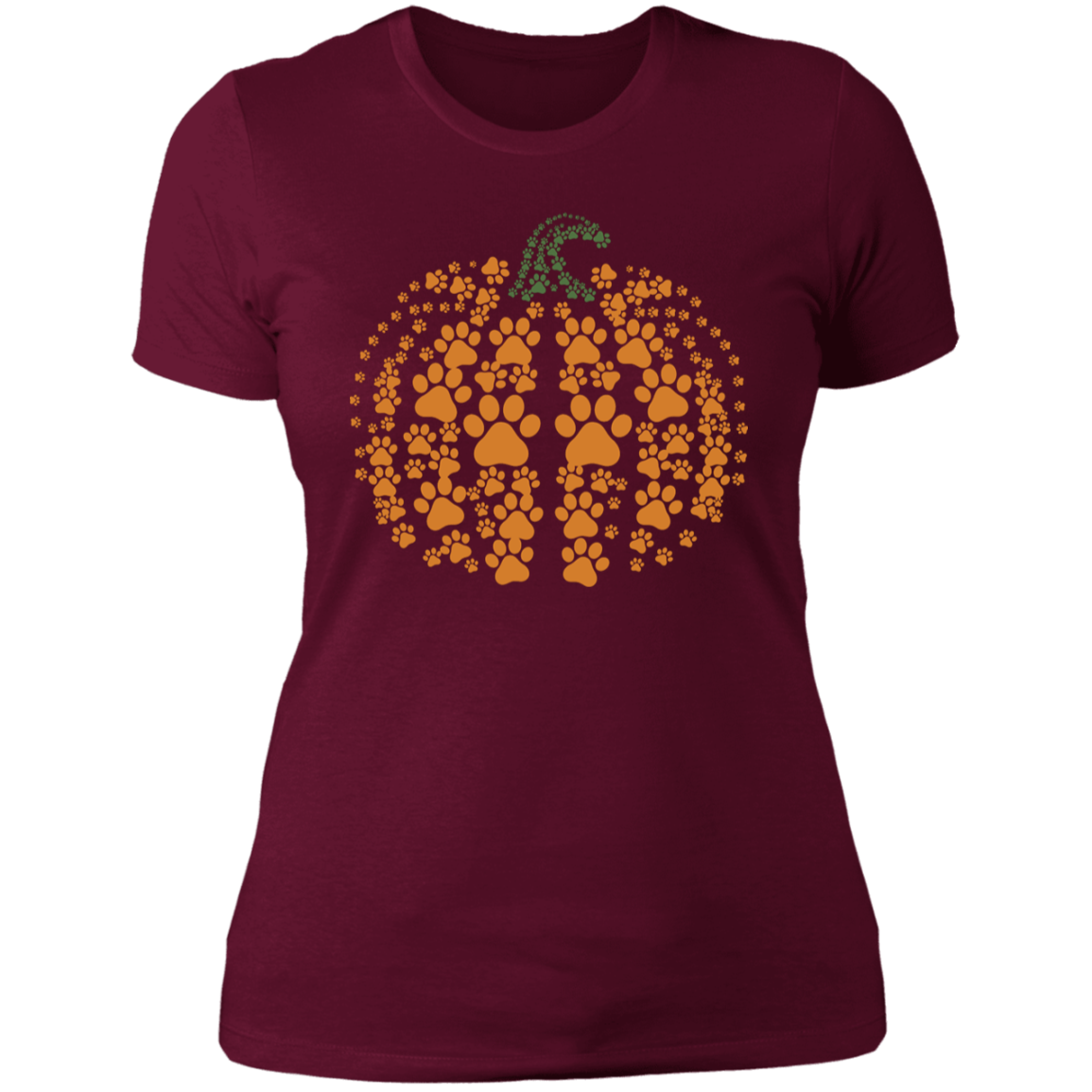 Paw Print Pumpkin- Women's, Ladies' Boyfriend T-Shirt