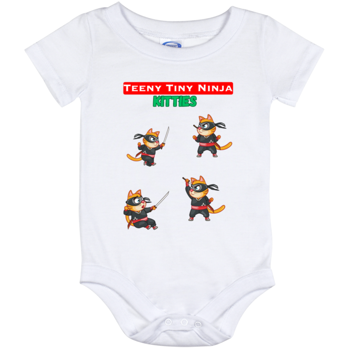 Teeny Tiny Ninja Kitties - Unisex Baby Onesie's 6, 12, & 24 Month