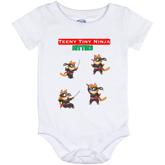 Teeny Tiny Ninja Kitties - Unisex Baby Onesie's 6, 12, & 24 Month