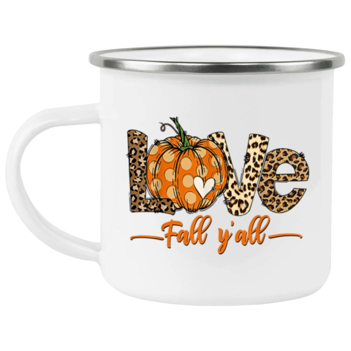 Love Fall Y'all- Enamel Camping Mug