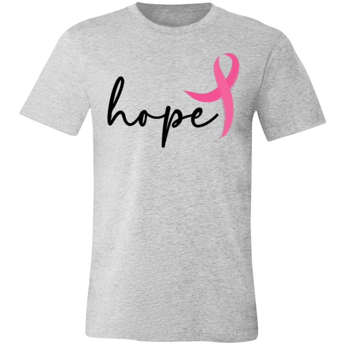 Hope, Breast Cancer Awareness- Unisex Jersey T-Shirt