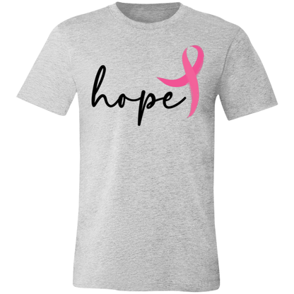 Hope, Breast Cancer Awareness- Unisex Jersey T-Shirt