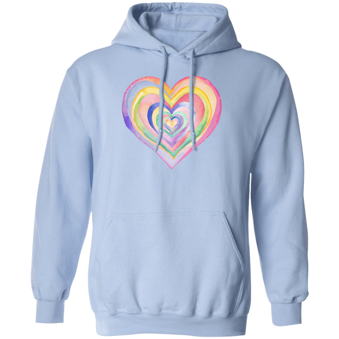 Corazón arcoiris - Sudadera con capucha unisex