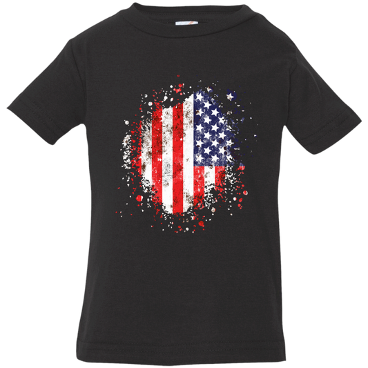 American Flag - 6, 12, 18, & 24 Month Unisex Jersey T-Shirt