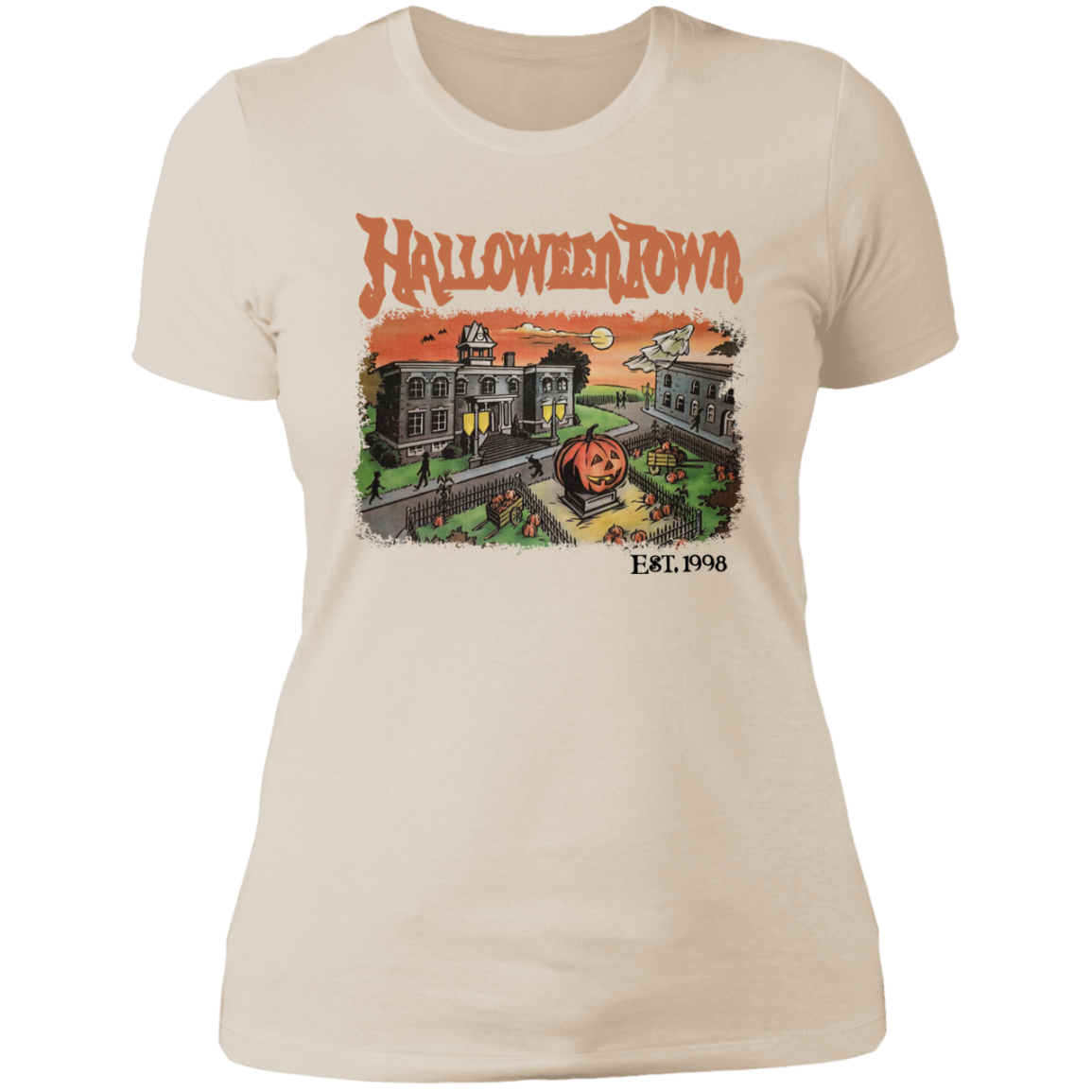 HalloweenTown- Camiseta de novio para mujer