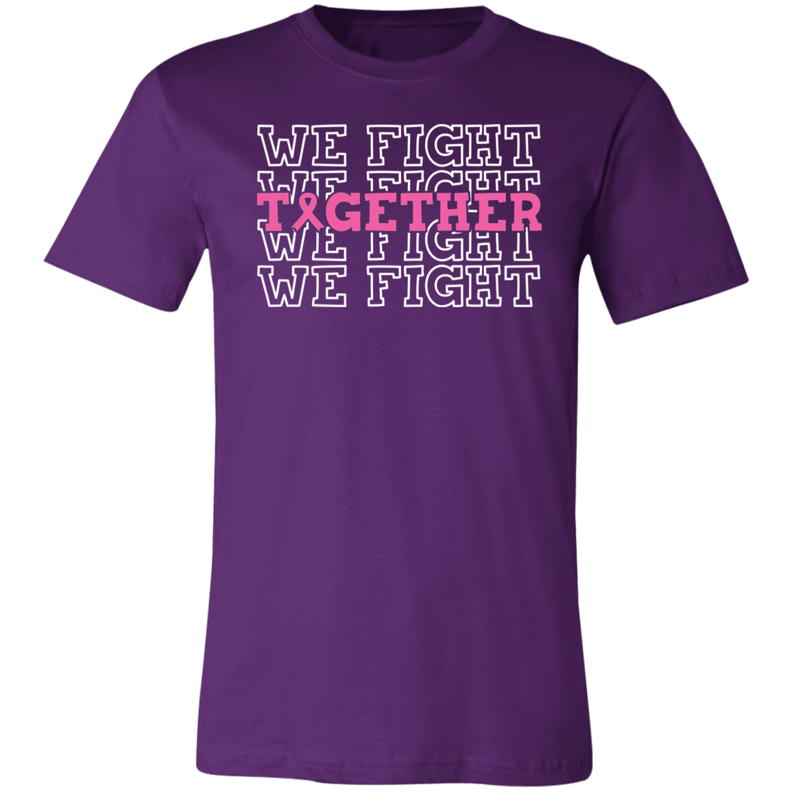 We Fight Together, Breast Cancer Awareness- Unisex Jersey T-Shirt