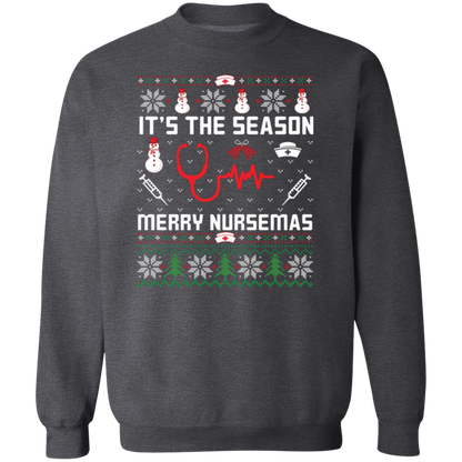 It's The Season Merry Nursemas - Unisex Ugly Sweater, Christmas, Winter, Fall