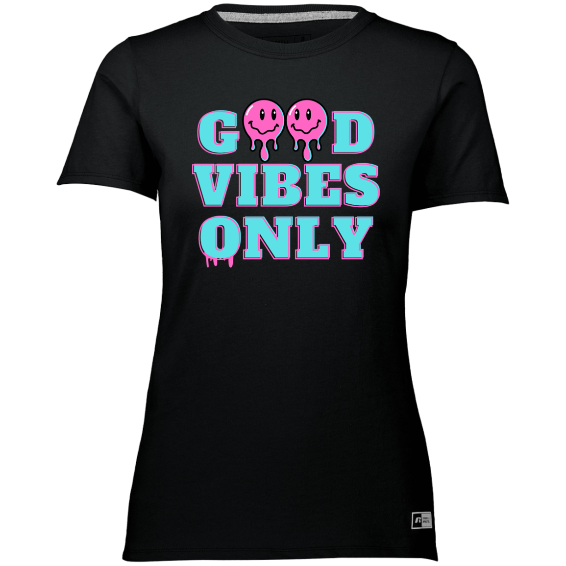 Good Vibes Only - Camiseta / camiseta Dri-Power esencial para mujer