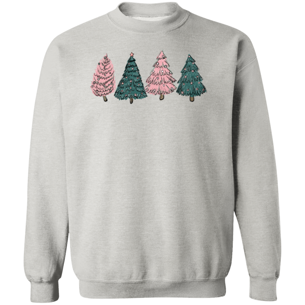 Christmas Tree, Pink & Green - Unisex Ugly Sweatshirt, Christmas, Winter