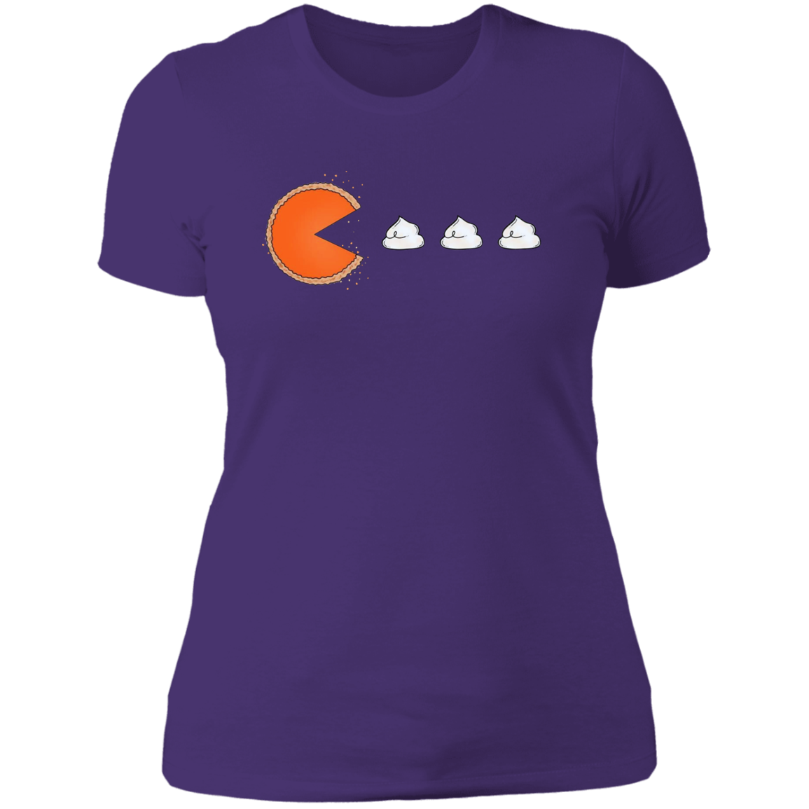 Pacman Pumpkin Pie- Women's, Ladies' Boyfriend T-Shirt