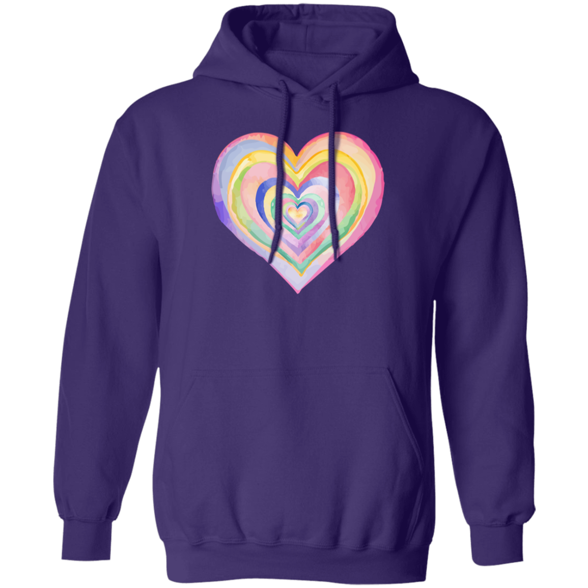 Rainbow Heart - Unisex Pullover Hoodie