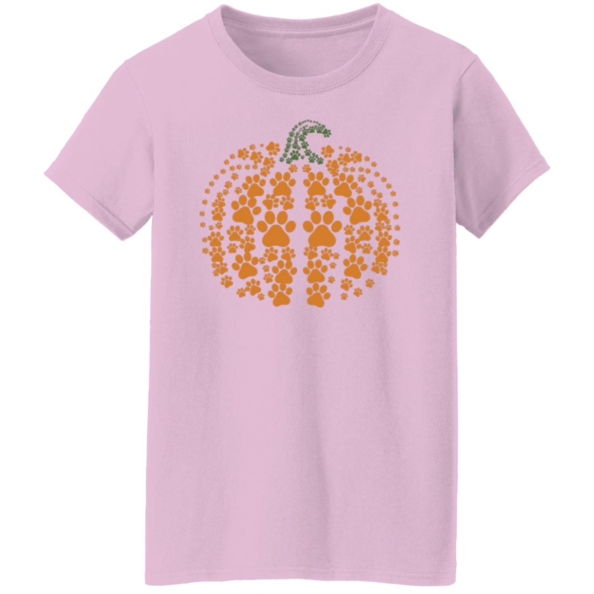 Paw Print Pumpkin- Women's, Ladies' T-Shirt