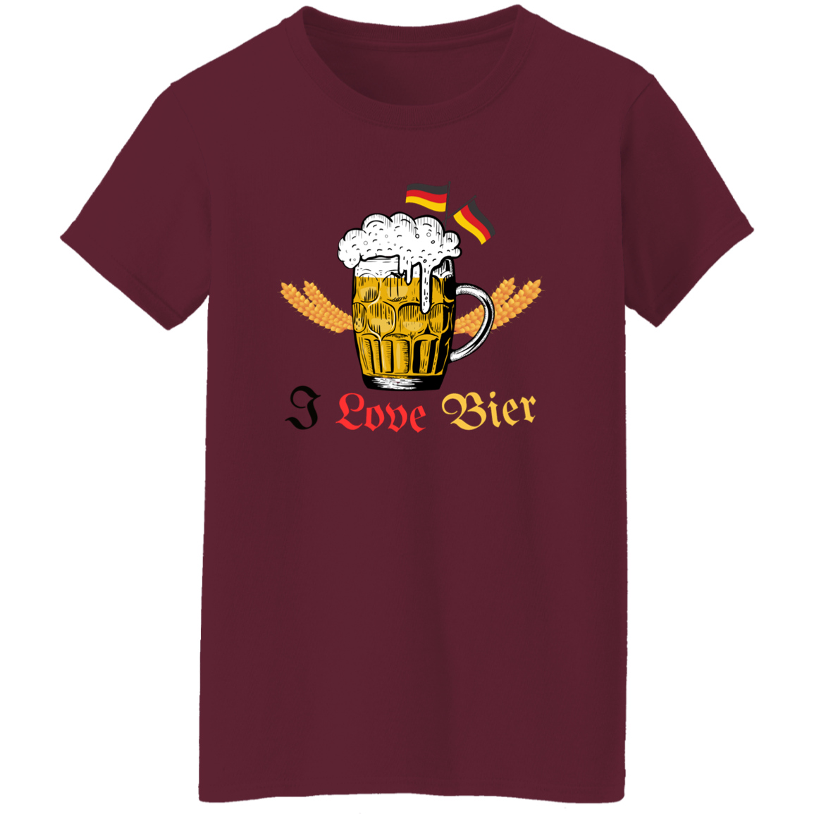 I Love Bier (Beer) - Women's, Ladies' T-Shirt
