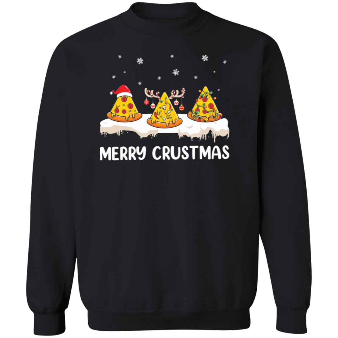 Merry Crustmas, Pizza Lovers Christmas - Unisex Ugly Sweater, Christmas, Winter, Fall