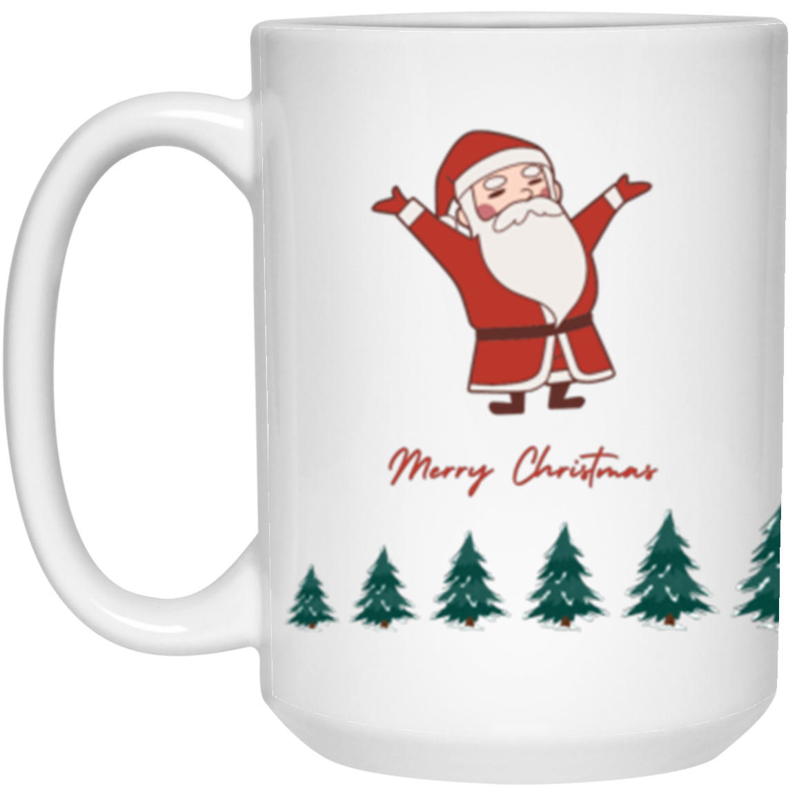Merry Christmas From Santa & Dog - 11 & 15 oz. White Mug