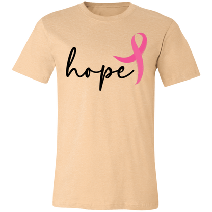 Hope, Breast Cancer Awareness- Unisex Jersey T-Shirt