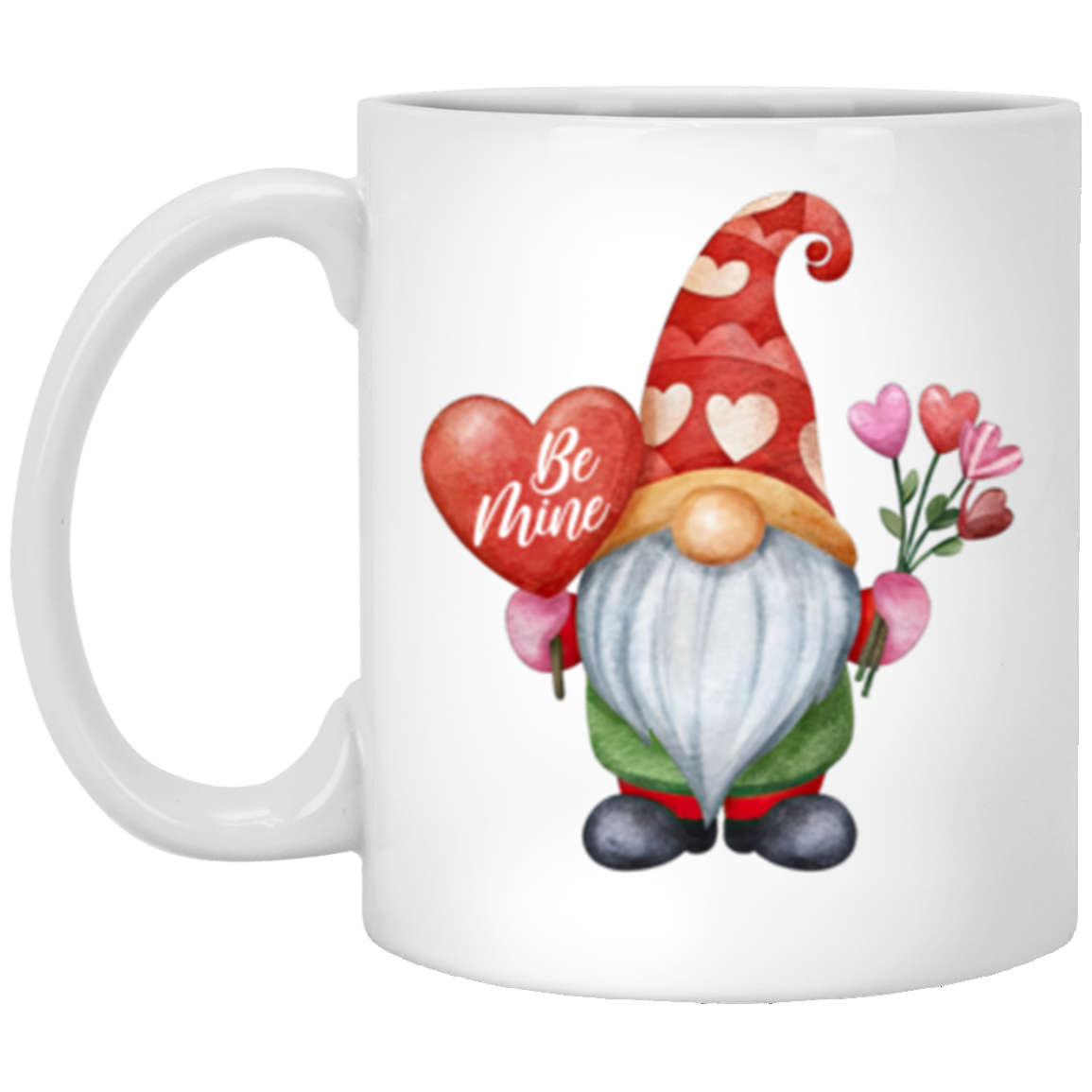 Gnomes, Be Mine Valentine, Full Wrap-Around - 11 & 15 oz. White Mug