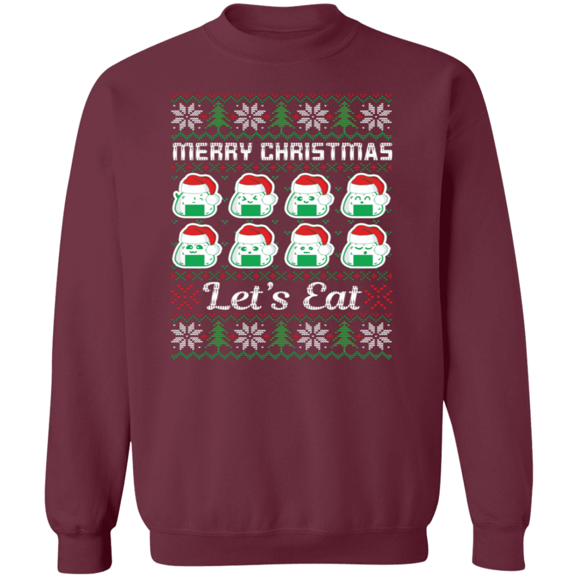 Merry Christmas, Let's Eat - Unisex Ugly Sweater, Christmas, Winter, Fall